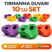 Soylu Grup Kent Ve Bahçe Mobilyaları Tırmanma Duvarı Tutamağı 10'lu Set | Plastik Tırmanma Taşı | Duvar Tırmanma Aparatı