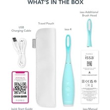 Assess Store Foreo Issa 4 Elektrikli Diş Fırçası – 4’ü 1 Arada Şarj Edilebilir, Yumuşak Kıllar, Uzun Süreli Kullanım, Nazik Temizlik - Artic Blue