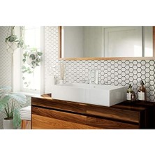 Assess Store SLW-3612-1.0 Duro Iki Saplı Geniş Lavabo Musluğu, Krom, 1.0 Gpm