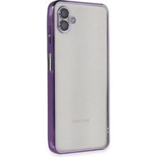Durukar®  Samsung Galaxy A04 Kılıf  Lensli Silikon - Mor