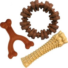 Assess Store Nylabone Power Chew Toys Müşteri Favorileri Paketi - Agresif Çiğneme Için Köpek Oyuncakları, Büyük Köpekler Için 3 Şekil ve Tatta Yıkılmaz Köpek Oyuncakları - Lezzet Karışık, Büyük/dev (3 Sayı)
