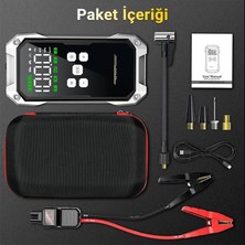 Assess Store F04 Akü Takviye Cihazı + Lastik Şişirme Kompresörlü Taşınabilir Jump Starter