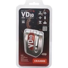Assess Store Cranns VD10 Alarmlı Disk Kilidi 304 Paslanmaz Sra Sertifikalı Uyumlu Bluetoothlu