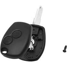 Assess Store Autohan Keys Renault 2 Düğmeli Kumanda Anahtarı Kabı, Siyah, Plastik, Kangoo Clio Trafic Modelleri Için Anahtar Muhafazası