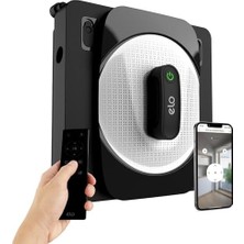Assess Store Smart Elo Cam Temizleme Silme Robotu Mobil Uygulama ve Kumanda Kontrollü Ultra Sessiz Pencere Temizlik Cihazı (3 Adet Mikrofiber Mop Hediyeli) X8681