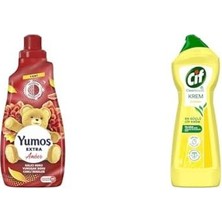 Assess Store Yumoş Konsantre Çamaşır Yumuşatıcısı 1440 Ml(1) Cif Krem Yüzey Temizleyici Limon Kokulu Yağ ve Kireç Sökücü Leke Çıkarıcı 750 Ml(3)