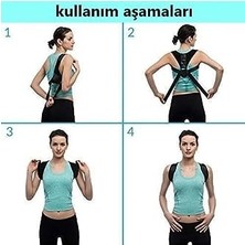 Assess Store Deri Desenli Kemerli Ortopedik Omuz Dik Duruş Korsesi Ayarlanabilir Ortopedik Sırt Bel Omuz Korsesi