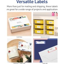Assess Store Kolay Soyulabilir Basılabilir Adres Etiketleri, Besleme, 1" x 2-5/8", Beyaz, 750 Boş Gönderi Etiketi (18260)