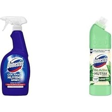 Assess Store Domestos Çok Amaçlı Hijyenik Çamaşır Suyu Katkılı Temizlik Spreyi 750 ml ve Domestos Yoğun Kıvamlı Çamaşır Suyu Bio 750 ml