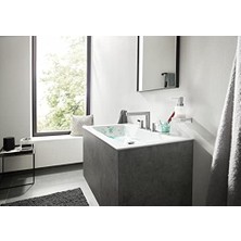 Assess Store Finoris Modern 2 Kulplu 3 Delikli 5" Uzun Banyo Lavabo Bataryası Krom, 76033001