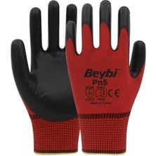 Assess Store Beybi Pn3 Kırmızı Nitril Kaplı Örgü Polyester Iş Eldiveni