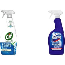 Assess Store Cif Power Cleanboost Sprey Temizleyici Banyo Için Temizleyici ve Kireç Çözücü 750 Ml(4) Domestos Çok Amaçlı Hijyenik Çamaşır Suyu Katkılı Temizlik Spreyi 750 Ml(1)