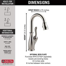 Assess Store (Stainless) - 9678-SP-DST Leland Single Handle Bar/prep, Spotshield Stainless