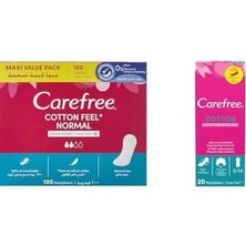 Assess Store Carefree Normal Parfümlü 100'LÜ Günlük Ped ve Carefree, Günlük Ped, Pamuklu, Fresh Parfümlü, 20'li