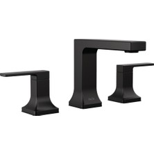 Assess Store Musluk Velum Yaygın Banyo Bataryası 3 Delikli, Siyah Banyo Lavabo Bataryası, 2 Saplı Banyo Bataryası, Banyo Bataryası, Mat Siyah 3537LF-BLMPU