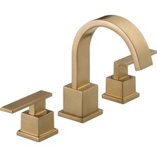 Assess Store Musluk 3553LF-CZ Vero Iki Kulplu Breitgefaechert Banyo Musluk, Şampanya Bronz