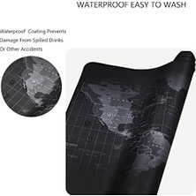 Assess Store Dünya Haritalı 90X40 cm Mouse Pad, Dünya Desenli Mouse Pad
