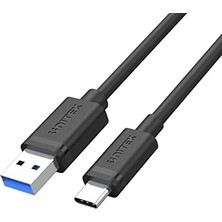 Assess Store Unitek C14103BK USB 3.1 Kablo Tip A - Tip C M-M 1,5 M / 5 Gbps'ye Kadar Aktarım/yüksek Kaliteli Bakır Teller/senkronizasyon ve Şarj//chromebook