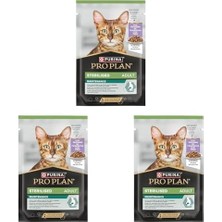 Assess Store Pro Plan Sterilised Kısırlaştırılmış Kediler Için Hindili Yaş Mama 85 Gram (3 Paketi)
