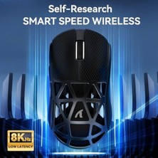 Assess Store Attack Shark R2 Magnezyum Alaşımlı Kablosuz Gaming Mouse – 48G Ultra Hafif, Pixart PAW3950 Sensör, 42000 Dpı, Bt/2.4g/kablolu Üçlü Mod, 8k Tepki Hızı, Windows/xbox/ps/mac Uyumlu – Siyah