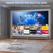 Assess Store Mini Taşınabilir Projektör 4K 1080P Full Hd 11 ve Netflix ile Uyumlu, Wifi 6, Bt 5.0, 180° Dönme, Otomatik Trapez Düzeltmeli Küçük Ev Sineması Projektörü