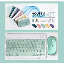 Uravas Store ZR20KM Yeşil Kablosuz Klavye Mouse Set