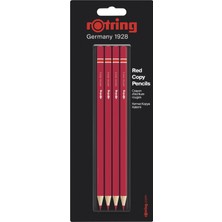 Rotring Kırmızı Kopya Kalemi 4'lü Paket Renkli Kurşun Kalemler için Pratik Yazım Aracı
