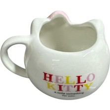 Assess Store Hello Porselen Kupa, Pembe Fiyonklu, Kalp Şeklinde Gözlüklü, 500 ml