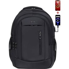 Assess Store Dada 05 Laptop Dizüstü Bilgisayar Çantası 14"-15,6" Inç Ortaokul Lise Üniversite Okul Çantası Gündelik Kadın Erkek Sırt Çantası USB Type-C Aparat Darbe Emici Koruma Su Geçirmez Kumaş