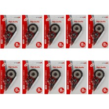 Magnetek Inox Düzeltici Şerit Silici 5 mm x 8 mt 10 Adet Yüksek Kalite Ofis ve Okul Kullanımı İçin