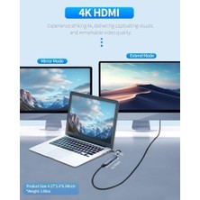 Assess Store 7-In-1 USB C Çoklayıcı, Hdmı, Sd/tf Kart, USB 3.0/2.0 Bağlantı Noktaları, 100W Pd Şarj, Gümüş (TCB-ZR36)