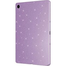 Assess Store Galaxy Tab A9 Plus 11INÇ ile Uyumlu Kılıf Işıltılı Parlak Görünüm Koton X210 X216 X218 Lila
