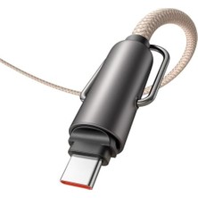 Assess Store CA-6831 Çok Işlevli Çapraz Boyun Askili Kablosu 1.2 M 60 W Type-C To Type-C Haki