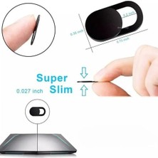 Assess Store Kamera Kapatıcı 3 Lü Set Laptop Telefon Tablet Uyumlu Siyah Ultra Ince Kaydırmalı Webcam Gizlilik Kapağı Siyah