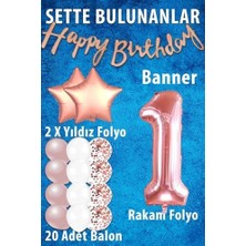 Assess Store 1 Yaş Set Rose Konsept Doğum Günü Seti