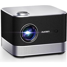Assess Store Aurzen Boom 3 Doıby Ses ve 36W Hoparlörler, Otomatik Odaklama ve Keystone, Netflix Resmi 500 Ansı Ev Dış Mekan Projektörü, Siyah Akıllı Projektör Siyah
