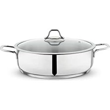 Assess Store 1S2817-13001-INX05 Held Basık Çelik Tencere, Inox, 26 cm