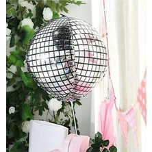 Assess Store Gümüş Disko Topu Şekilli Folyo Balon