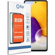 Assess Store Galaxy A72 ile Uyumlu Tam Kaplayan 21D Temperli Ekran Koruyucu Cam