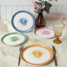 Assess Store Flowers Mottolu Pasta Tabağı 22 cm 4 Adet 22804-05