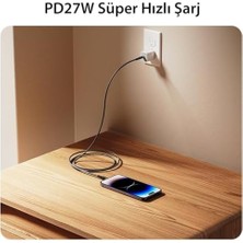 Assess Store 3metre 60W Hasırlı Type-C To Type-C Pd Hızlı Şarj Kablosu
