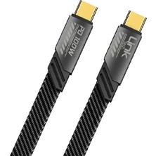 Assess Store K472 Mecha Style Type-C To Type-C 100W 1.2mt Şarj Kablosu Gri