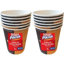 Assess Store Piknik Kullan At Karton Bardak 8 Oz 6'lı 1484 2li Paket