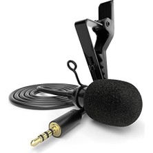 Assess Store Ayex Akıllı Telefon ve Tabletler Için Lv-1 Yaka Mikrofonu 3,5mm (Mic) Canlı Yayın, Röportaj, Toplantı Youtube Için Mükemmel