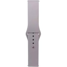 Assess Store (4706) Cloud Gray Band Serisi 20MM Klasik Kordon Silikon Strap Kayış-Cloud Gray Gear S2 ile Uyumlu