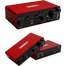 Assess Store GLX-800RD Üst Segment USB Stüdyo Ses Kartı 2 Giriş 2 Çıkış 24BIT/192KHZ