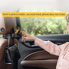 Assess Store 2’li Araç Baş Destek Kancası, Telefon Tutuculu Evrensel Koltuk Arkası Kanca, El Çantası & Alışveriş Poşeti Askısı, Kolay Takılabilir, Koltu Başlığı Askısı, Araç Içi Aksesuar