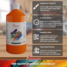 Assess Store Yeşil, Mor, Turuncu Akrilik Boya 3'lü Set 3X1000 gr