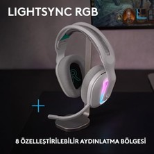 Assess Store G G522 Lıghtspeed Kablosuz Oyuncu Kulaklığı, Lıghtsync Rgb Aydınlatmalı, Senkronize Pro-G Ses, Hafif ve Konforlu Tasarım, Beyaz
