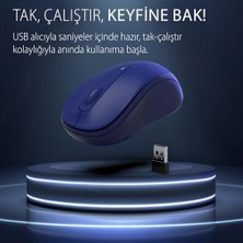 Assess Store Inca IWM-311RM Sılent Wıreless Mouse Mavi Komple Rubber Soft Yüzey,sessiz Tuş,ergonomik Dizayn, Konforlu Dokunuş HISSI,1600DPI, USB Alıcı, 10M Çekim,uzun Pil Ömrü, Enerji Tasarrufu Uyku Modu